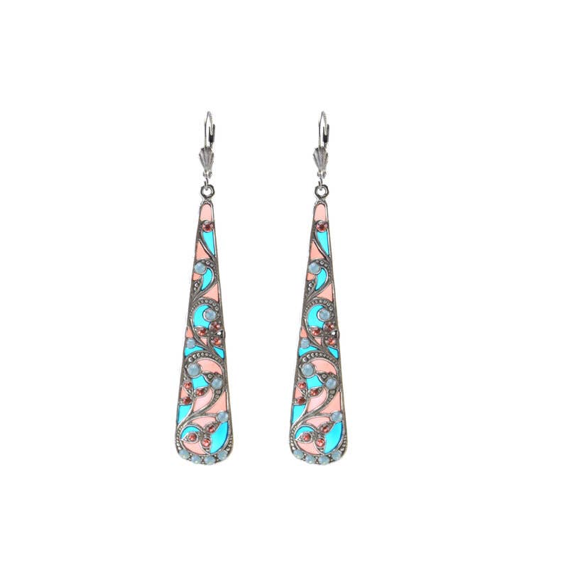 Timeless Silver-Plated Brass Earrings: A Dance of Light and Colour