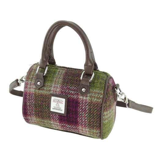 Harris Tweed 'Kilbride' Mini Bowling Bag: Petite Elegance with Heritage Flair