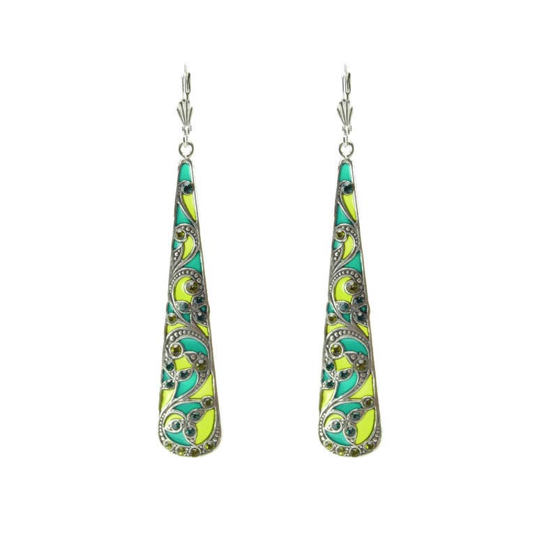 Timeless Silver-Plated Brass Earrings: A Dance of Light and Colour