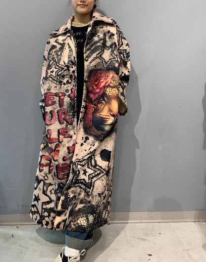 🐆 Printed Coat with Panther & Flowers 🌺