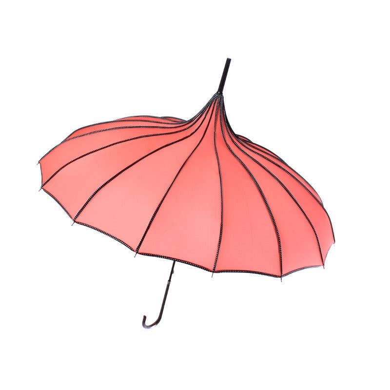 Soake "Ribbed Pagoda" Umbrella: Timeless Elegance with Vintage Charm