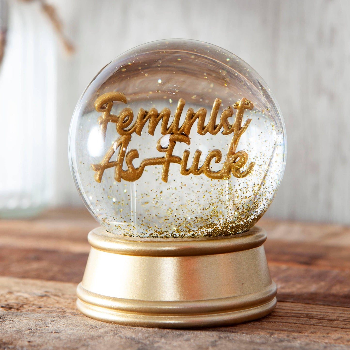 Feminist as F*CK Snow Globe – A Bold Celebration of Girl Power