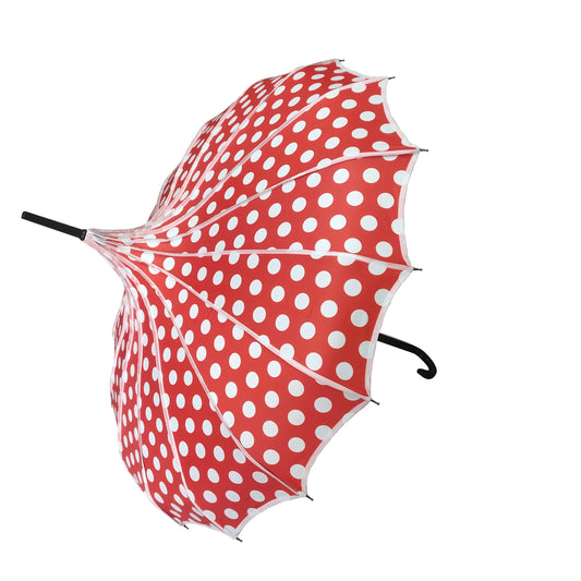 Soake Polka Dot Pagoda Umbrella: Chic Protection for All Weather