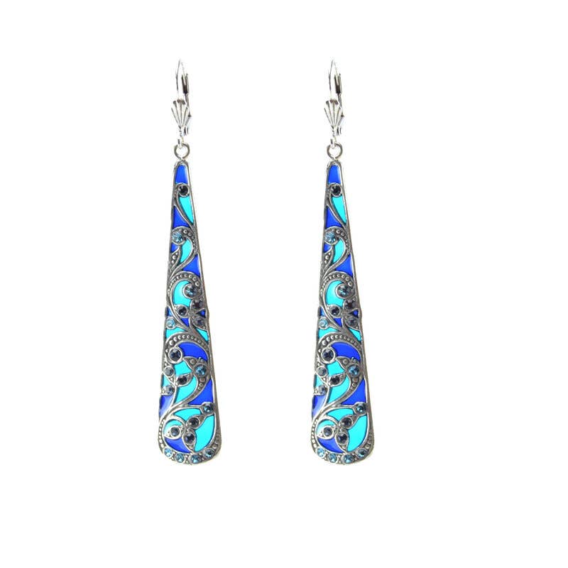 Timeless Silver-Plated Brass Earrings: A Dance of Light and Colour