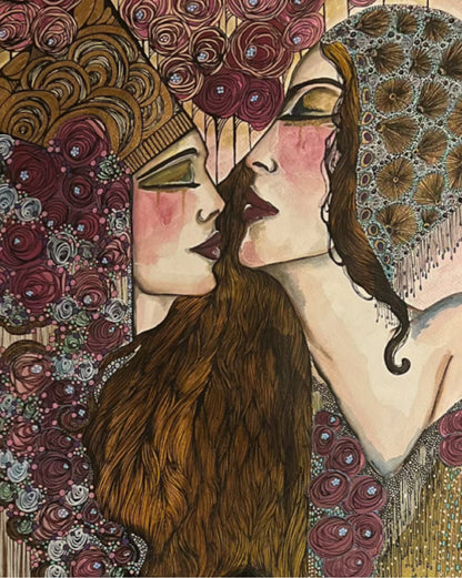 The Kiss of Eternity – A Leyla Salm Original Painting