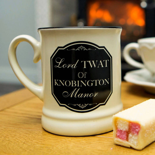 Claim Your Rightful Title with This Victoriana Mug -  Lord Twat of Knobbington Manor