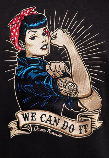 Queen Kerosin College Jacket – ‘We Can Do It!’ Empowerment in Vintage Varsity Style