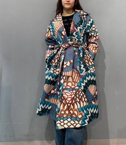 The Colourful Wanderer – Bohemian Long Coat with Belt