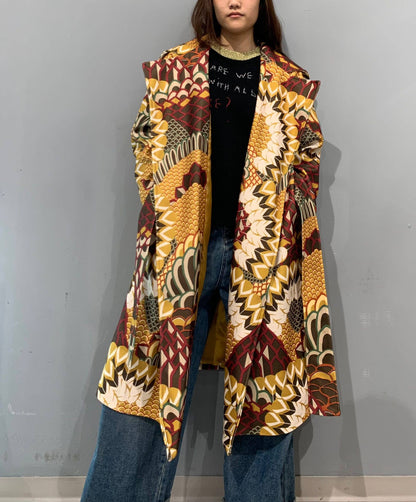 The Colourful Wanderer – Bohemian Long Coat with Belt