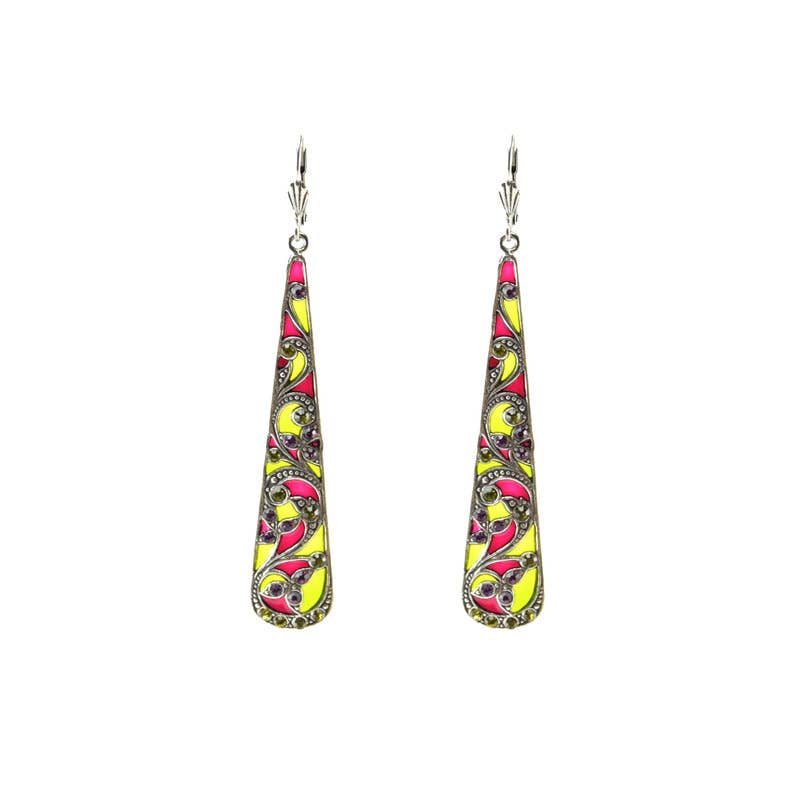 Timeless Silver-Plated Brass Earrings: A Dance of Light and Colour